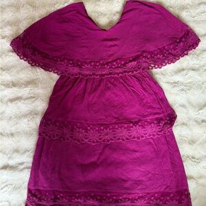 Roaman's Women's Midi Dress in Vibrant Magenta